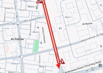 دمشق اسٹریٹ پر ٹریفک ایک ماہ کے لیے بند